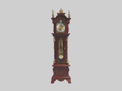 Grandfather Clock Model Low-poly 3D model