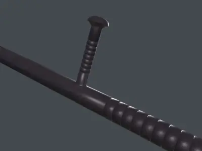 Police Plastic Stick 3D Model Low-poly 3D model