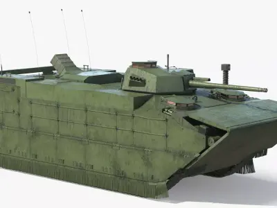 Tracked Amphibious Infantry Vehicle Wet Hull 3D model purchase
