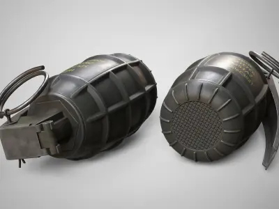 DM51 Hand Grenade AAA Game Ready Low-poly 3D model