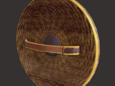 Roman Shield Low-poly 3D model