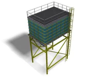 180 ton silo 3D model