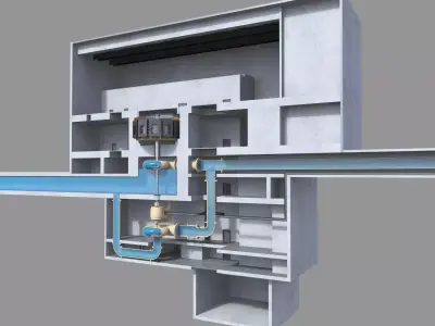 Pumped Storage hydroelectric Power Plant  3D model