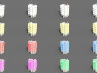PBR Sci-Fi Building A39 Low-poly 3D model