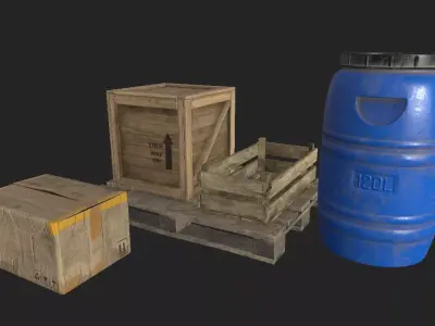 Game Ready Warehouse Props Pack  Low-poly 3D model