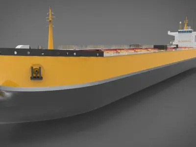 Tanker Ship Low-poly Low-poly 3D model