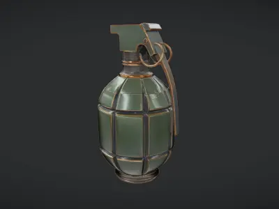 military hand grenade 2 3D model purchase