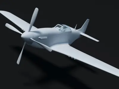 Mustang P51 Aircraft 3D model
