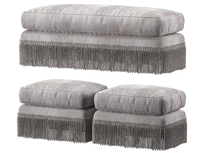 baker furniture yves ottoman 3D model