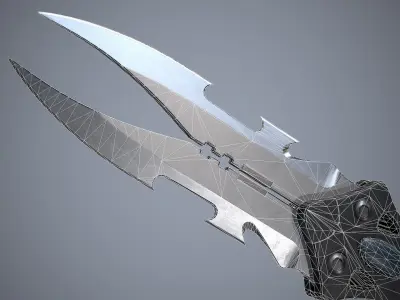 Knife High Tech 6 Low-poly 3D model