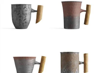 Rustic Vintage Glass 3D model