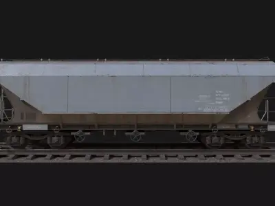 Hopper Railcar Low-poly 3D model