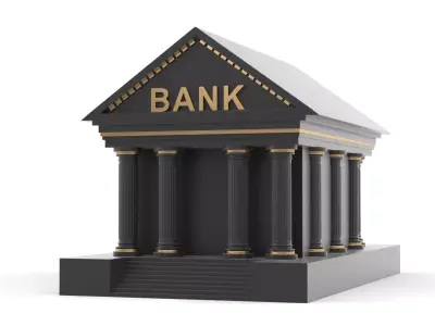 Bank Building Symbol 3D model purchase