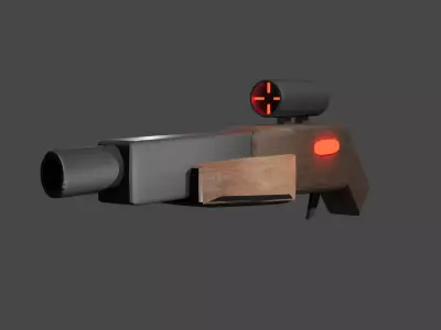 sci-fi blaster Free low-poly 3D model