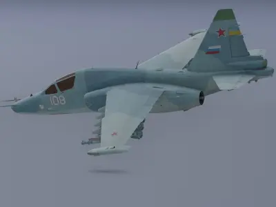 Su-25TM Frogfoot Low-poly 3D model