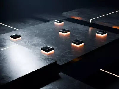 Live Sci-fi Wallpaper - Tron Inspired Environment 3D model