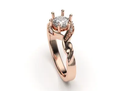 solitaire with ring sizes  8 part S11 3D print model