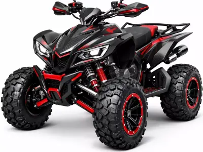 Futuristic Sport ATV Quad Bike Off-Road Vehicle 3D model