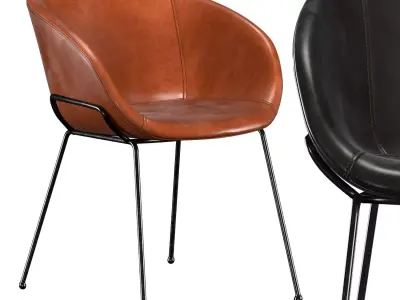 Lee Faux Leather Dining Armchair 3D model