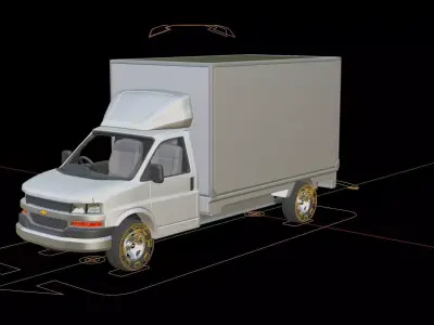 Chevrolet Express Box Truck 3D model