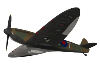 Supermarine Spitfire Mk-Ia early 3D model