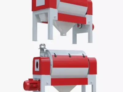 Vibro Bran Finisher - Wheat Grain Flour Milling Machine Low-poly 3D model