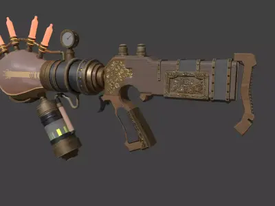 Etherion Blaster Low-poly 3D model