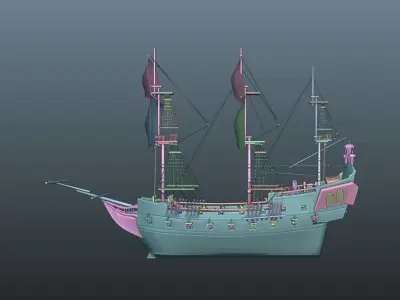 BLACK PEARL SHIP  3D model
