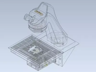 Coffee Grinder 3D Model Industrial Espresso Grinder 3D print model