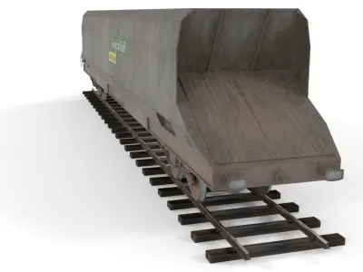 Coal Hopper low poly Low-poly 3D model