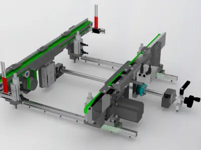 Variable pitch conveyor 3D model