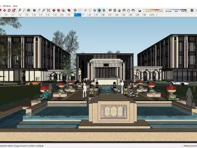 Sketchup Recreational Tourism building C1 3D model