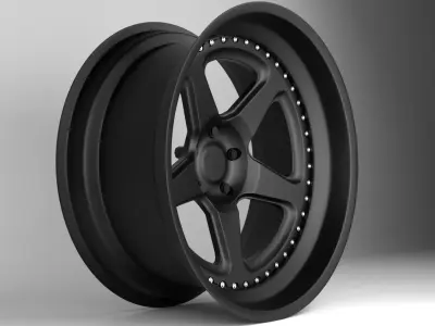 Brixton Forged tr05 Wheels Low-poly 3D model