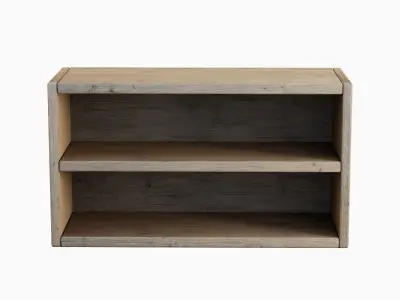 Simple Wooden Bookshelf 04 Low-poly 3D model