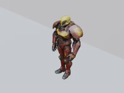 Soviet Sci-Fi militar characters pack 3D model