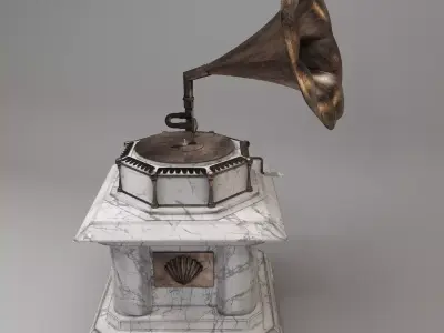 Gramophone Statue 3D model