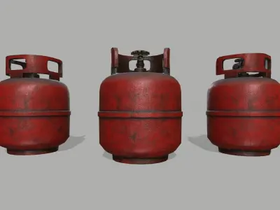 Propane Tank Low-poly 3D model 5