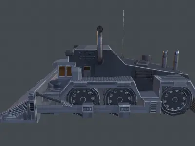Dozer Truck Low-poly 3D model