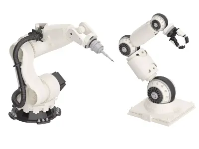mechanical arm Low-poly 3D model get