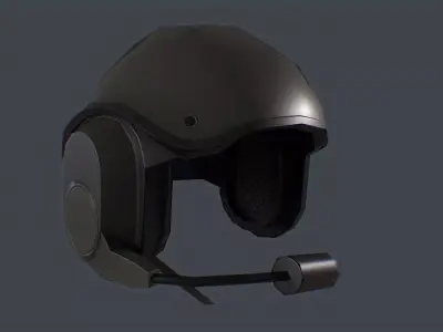 Elno DH-586 France Tank Crew Helmet Low-poly 3D model
