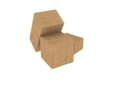 Carton boxes Free low-poly 3D model
