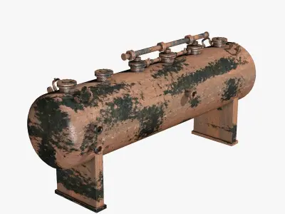 Metal Rusty Industrial Boiler 3D model