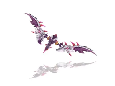 Demon Lord Bow Low-poly 3D model