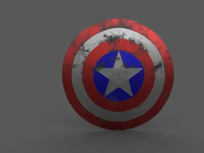Captain America Shield 3D model get