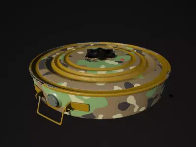 Anti-tank mine TM46 woodland color 3D model