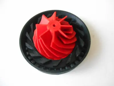 Turbocharger with electric motor Free 3D print model