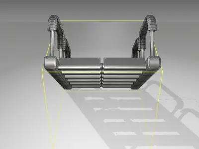 Futuristic Stairs - 27 - Basic Textures Low-poly 3D model