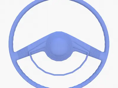 Generic 40s Car Steering Wheel 3D model
