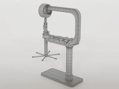 Garage - English wheel panel former Low-poly 3D model