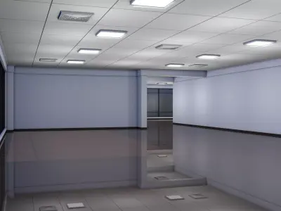 Empty Office Interior 3D model